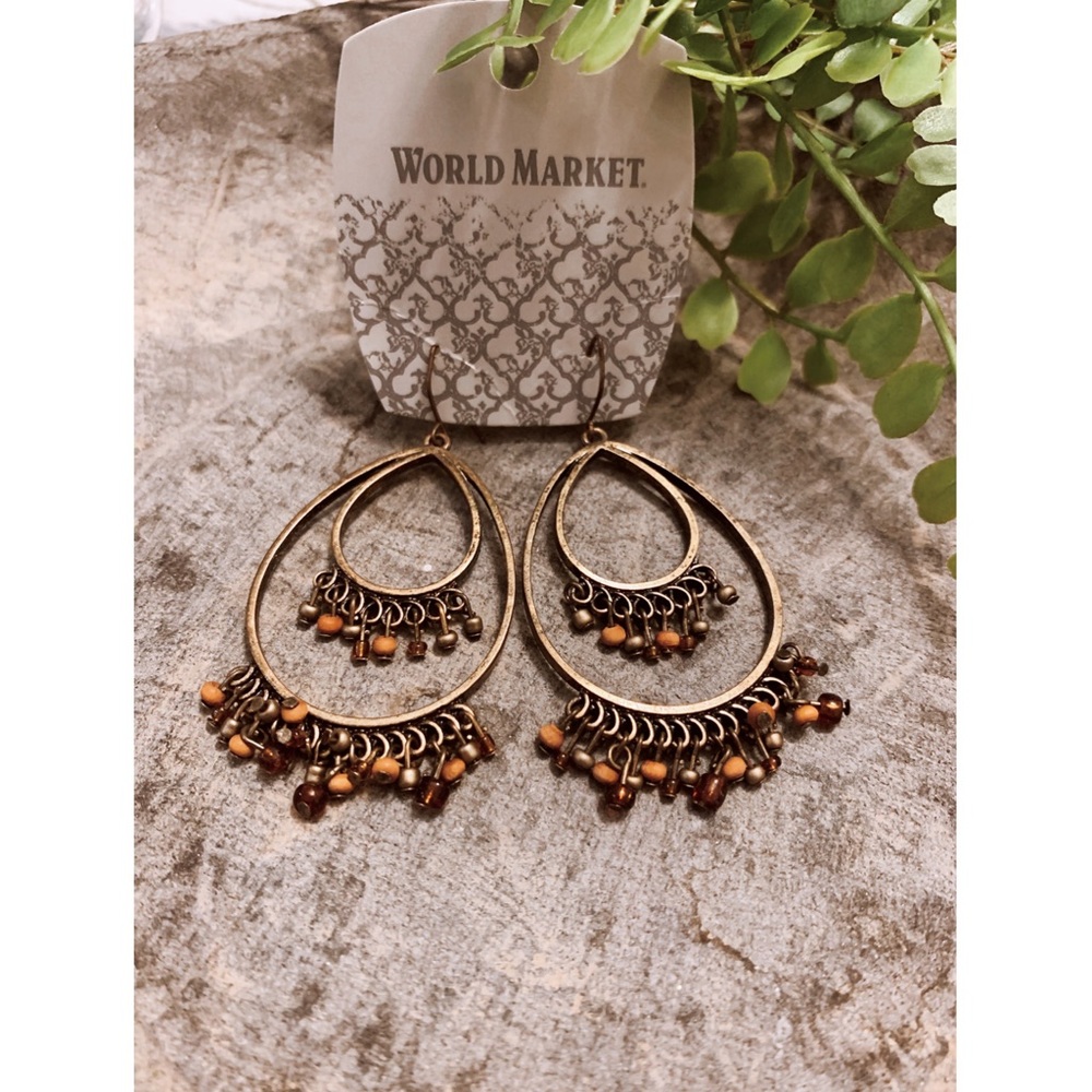 Bohemian style bronze earrings